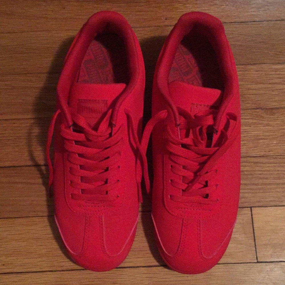Red Puma sneakers